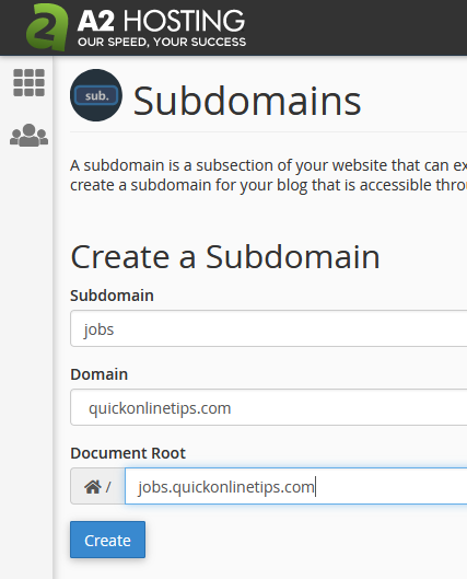 add subdomain