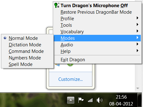 Dragon software options